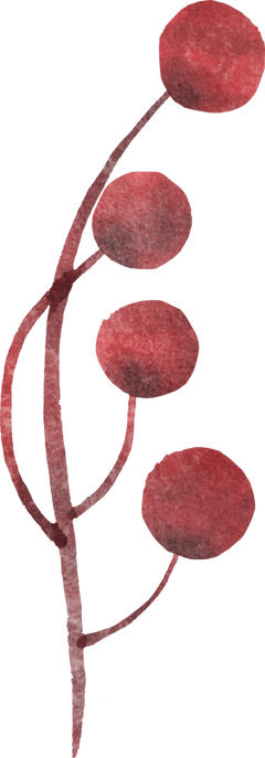 Watercolor Christmas Leaf